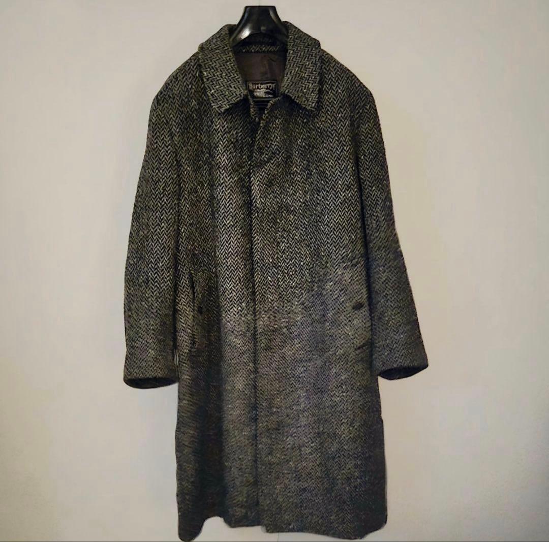 BURBERRY IRISH TWEED サドルショルダー コート