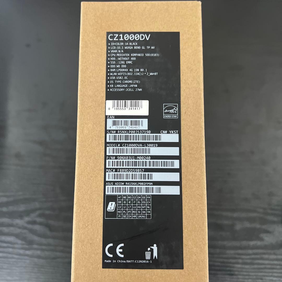 ASUS Chromebook本体 CZ1000DV