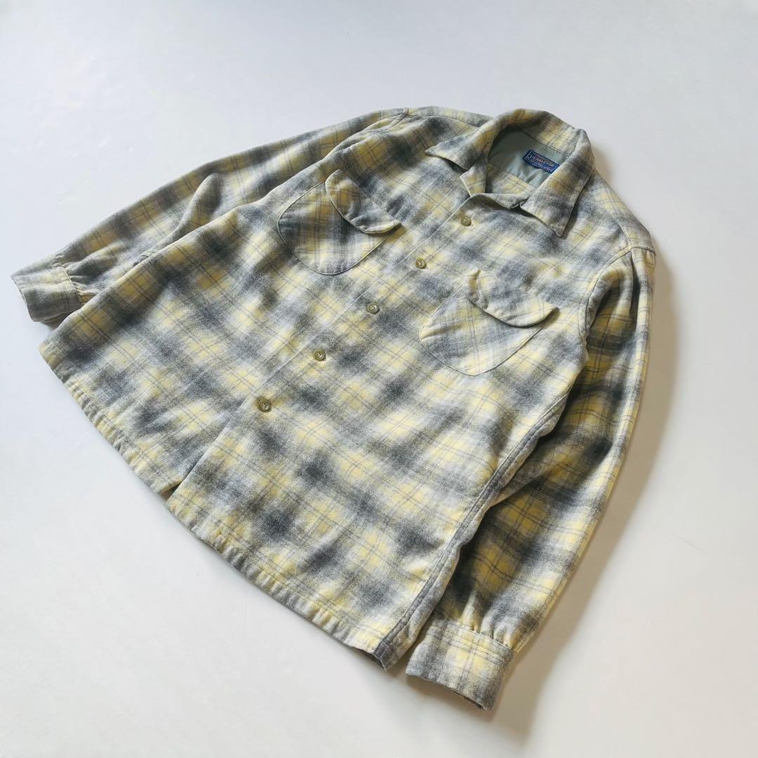 ド*ン様 Pendleton 1950s ウールボードシャツ USA製 L 黄色
