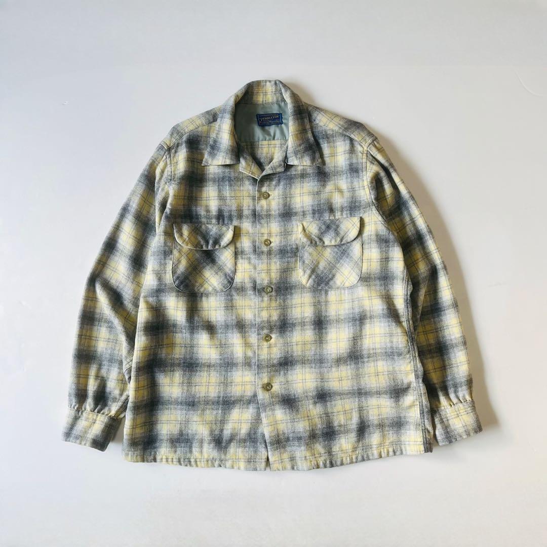 ド*ン様 Pendleton 1950s ウールボードシャツ USA製 L 黄色