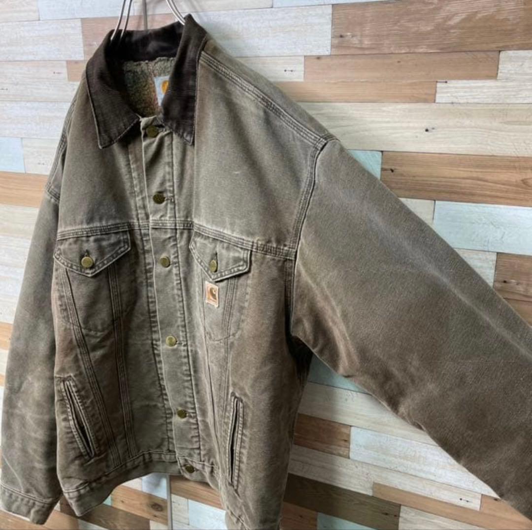 最終値下げ　古着　カーハート　アクティブジャケット　ダック地　メンズXL相当良品