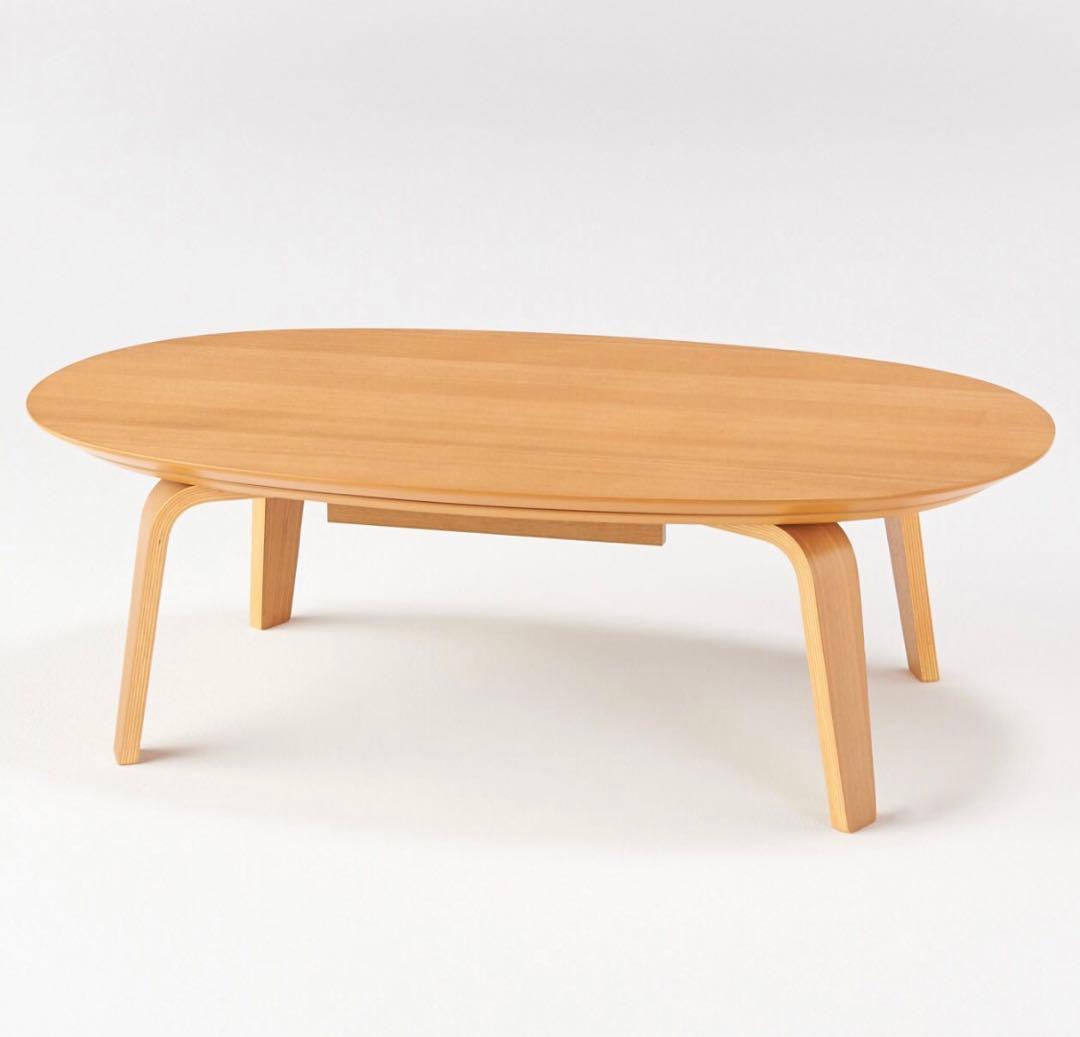 無印良品　木製 楕円形 こたつ 電源コード付き