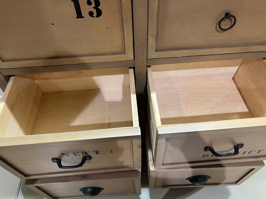 ナチュラルウッド　6引き出しタンス　￼チェスト　天然木　アンティーク調