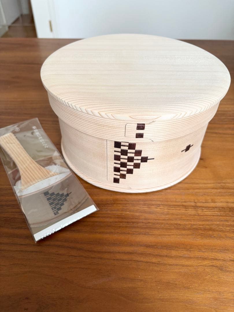 【新品未使用品】おひつ　杉　自然素材　柴田慶信商店　ごはん　七寸　わっぱ