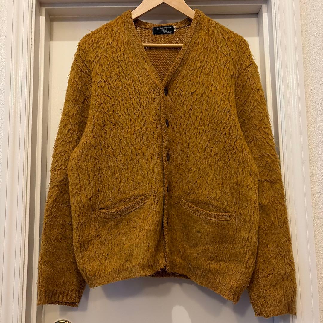 モヘアカーディガン 40%ポリエステル 30%ウール 30%モヘア　ヴィンテージ