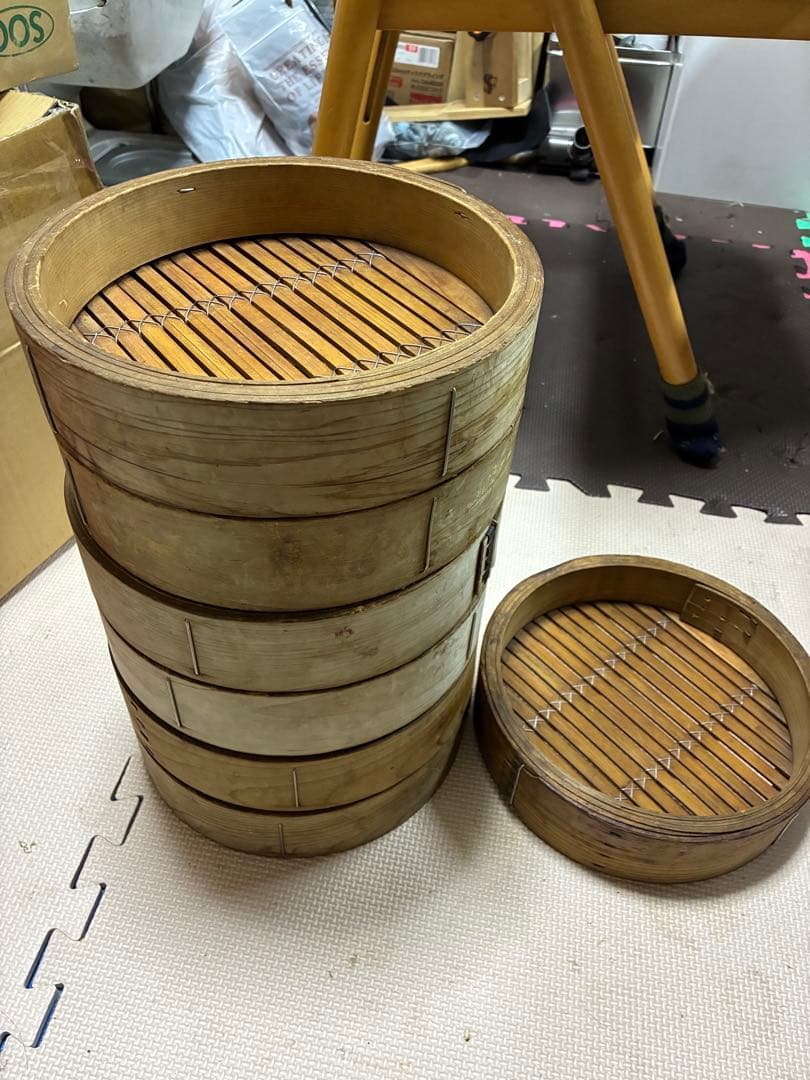 7個セットヒノキセイロ 檜セイロ 24cm かっぱ橋道具街購入 確かに1個3万円