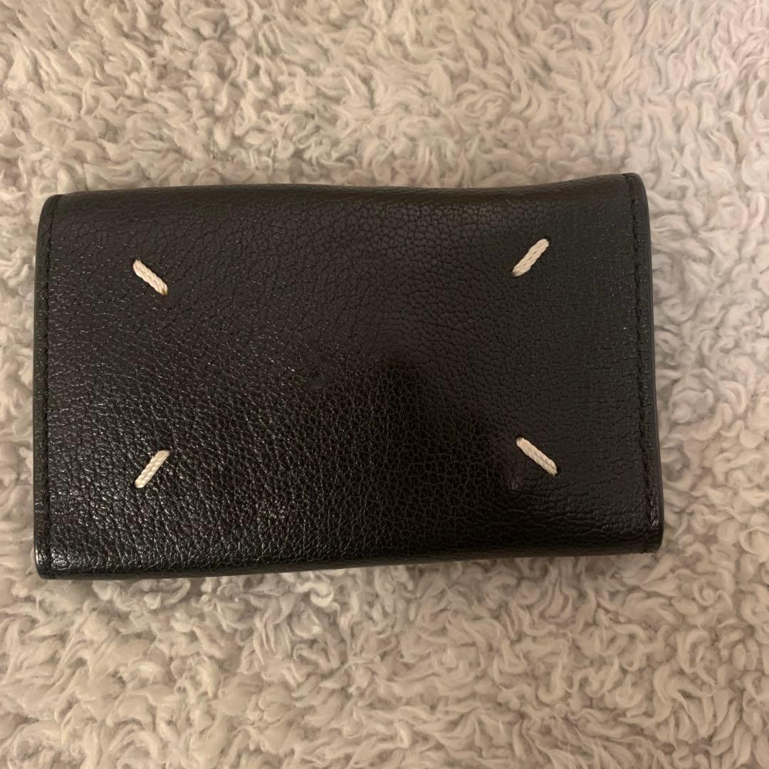 Maison Margiela ブラックレザー キーリングケース キーケース
