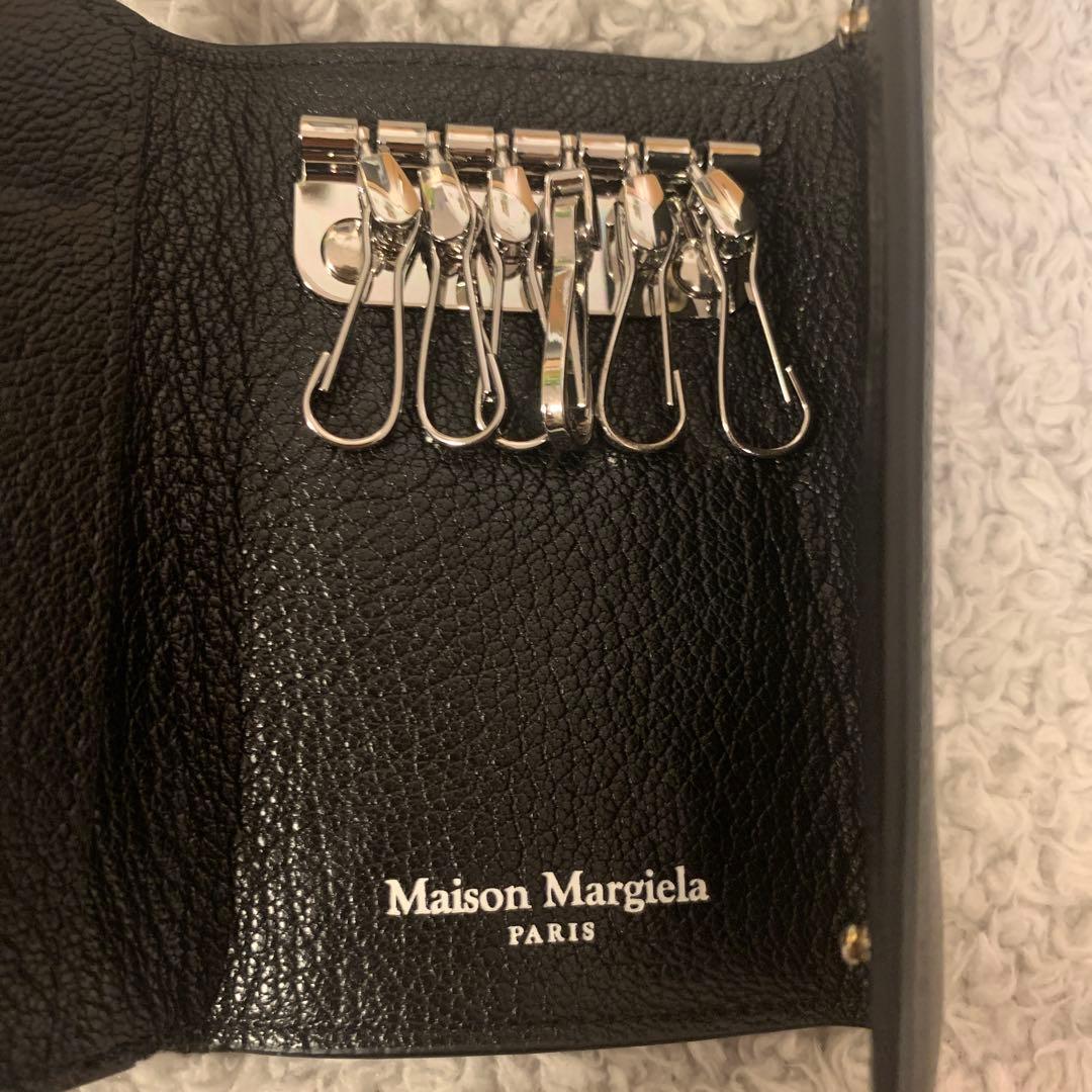 Maison Margiela ブラックレザー キーリングケース キーケース