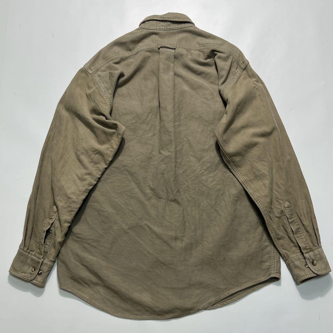 90s フィルソン USA製 シャモアクロス 長袖シャツ M カーキ 7688