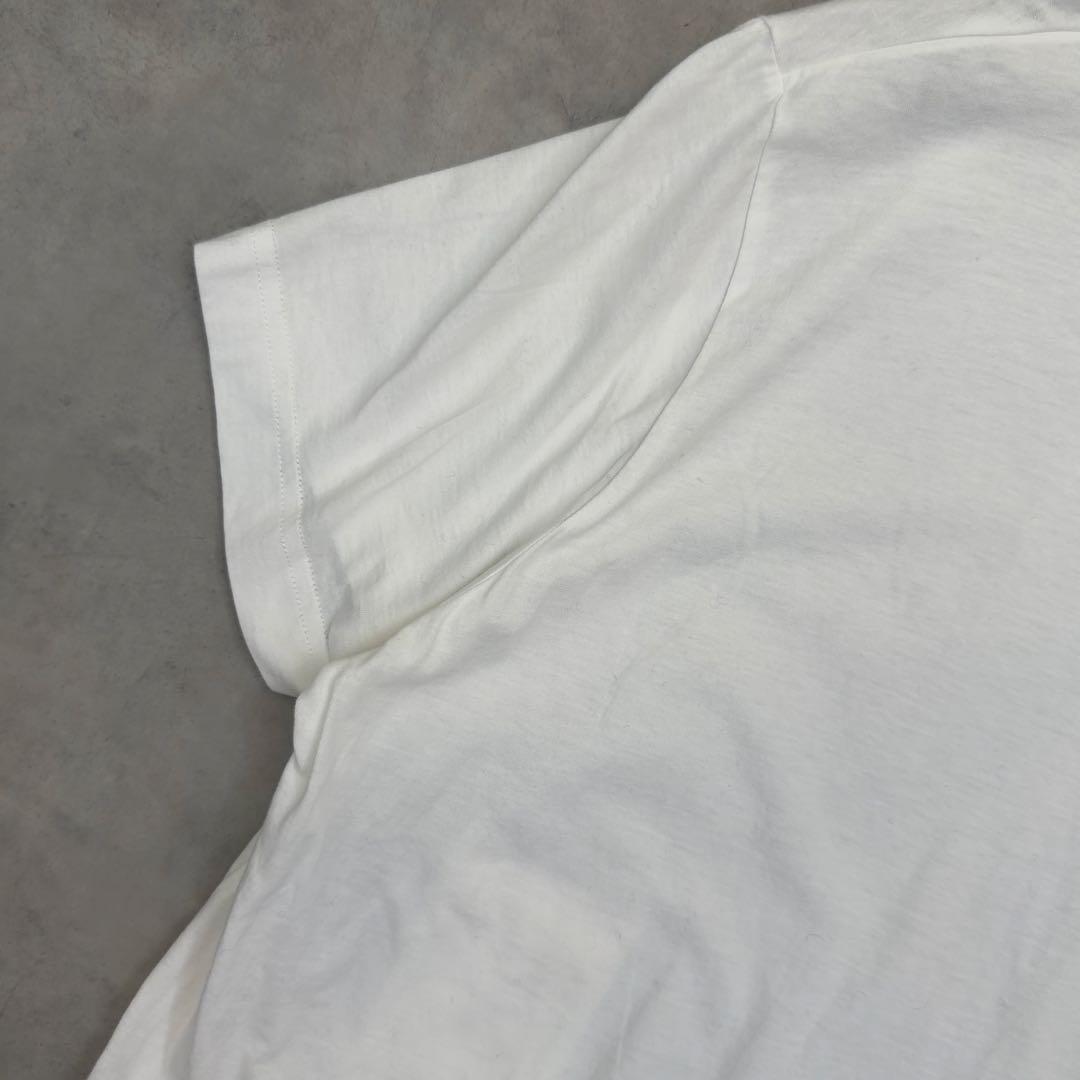 【PRADA】VネックTシャツ ホワイト アートパッチデザイン L