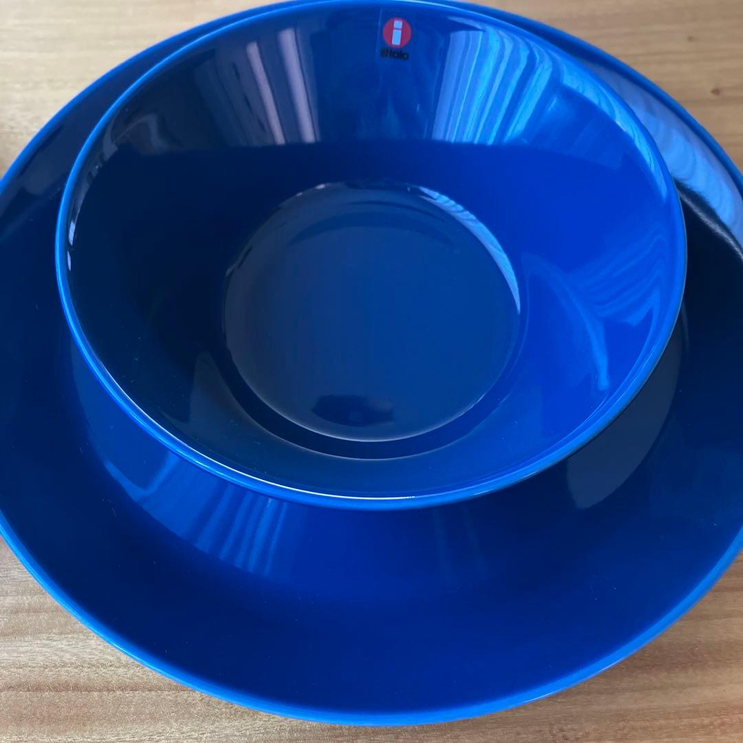 イッタラ　ティーマ　ビンテージブルー23㎝プレート✖️2 15㎝ボウル✖️2