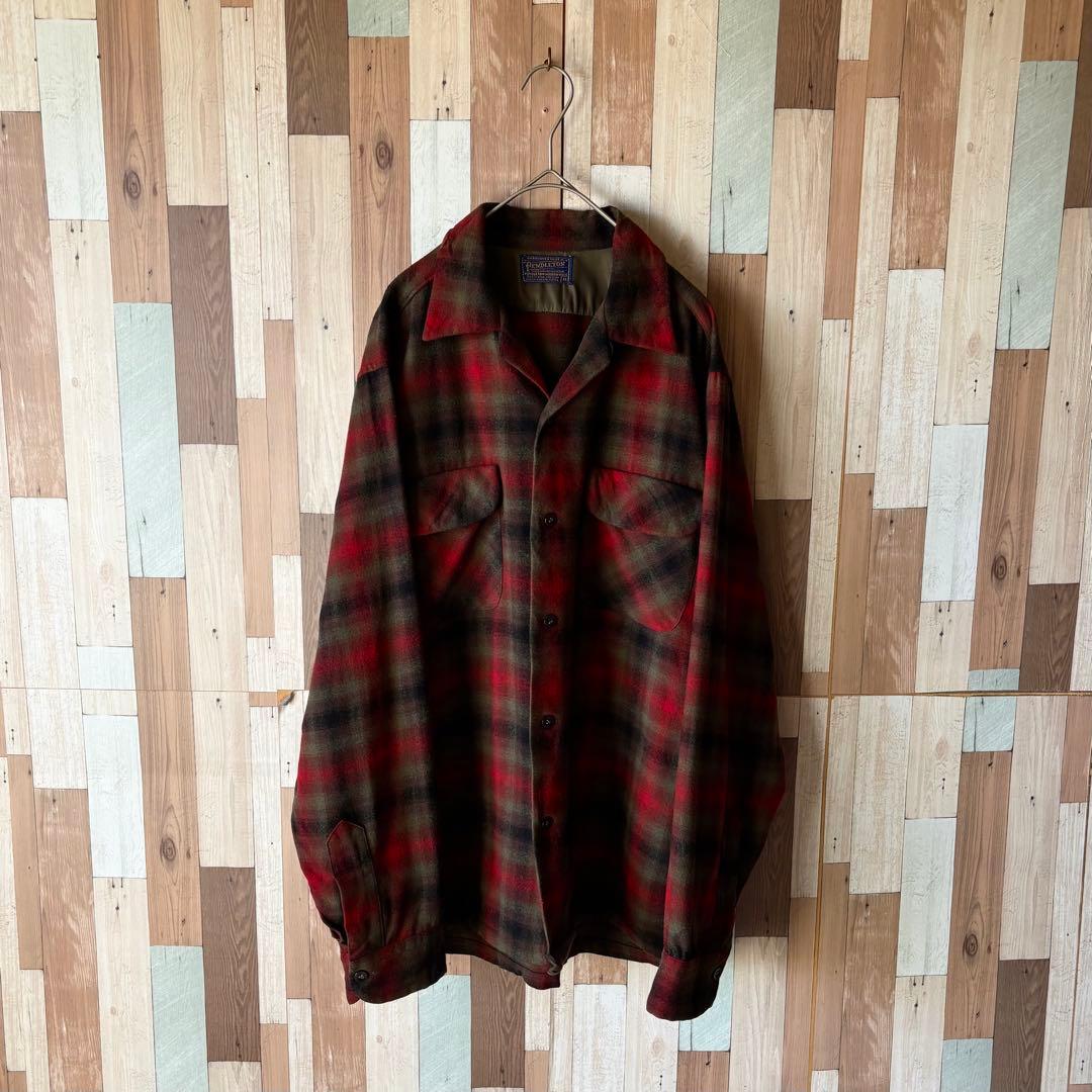【極上品!!】50s PENDLETON ボードシャツ オンブレ 美品 60s