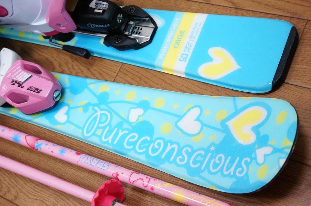 メンテ済 90cm 靴19cm PURE CONSCIOUS スキーセット