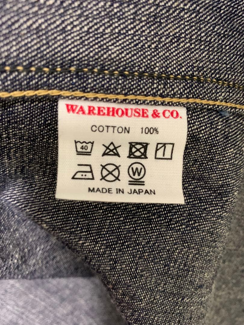 【美品】ウェアハウス デニムウェスタンシャツ サイズ38（M）