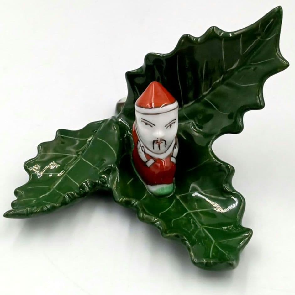 Herend サンタマンダリン ファンシースタンド カードホルダー クリスマス