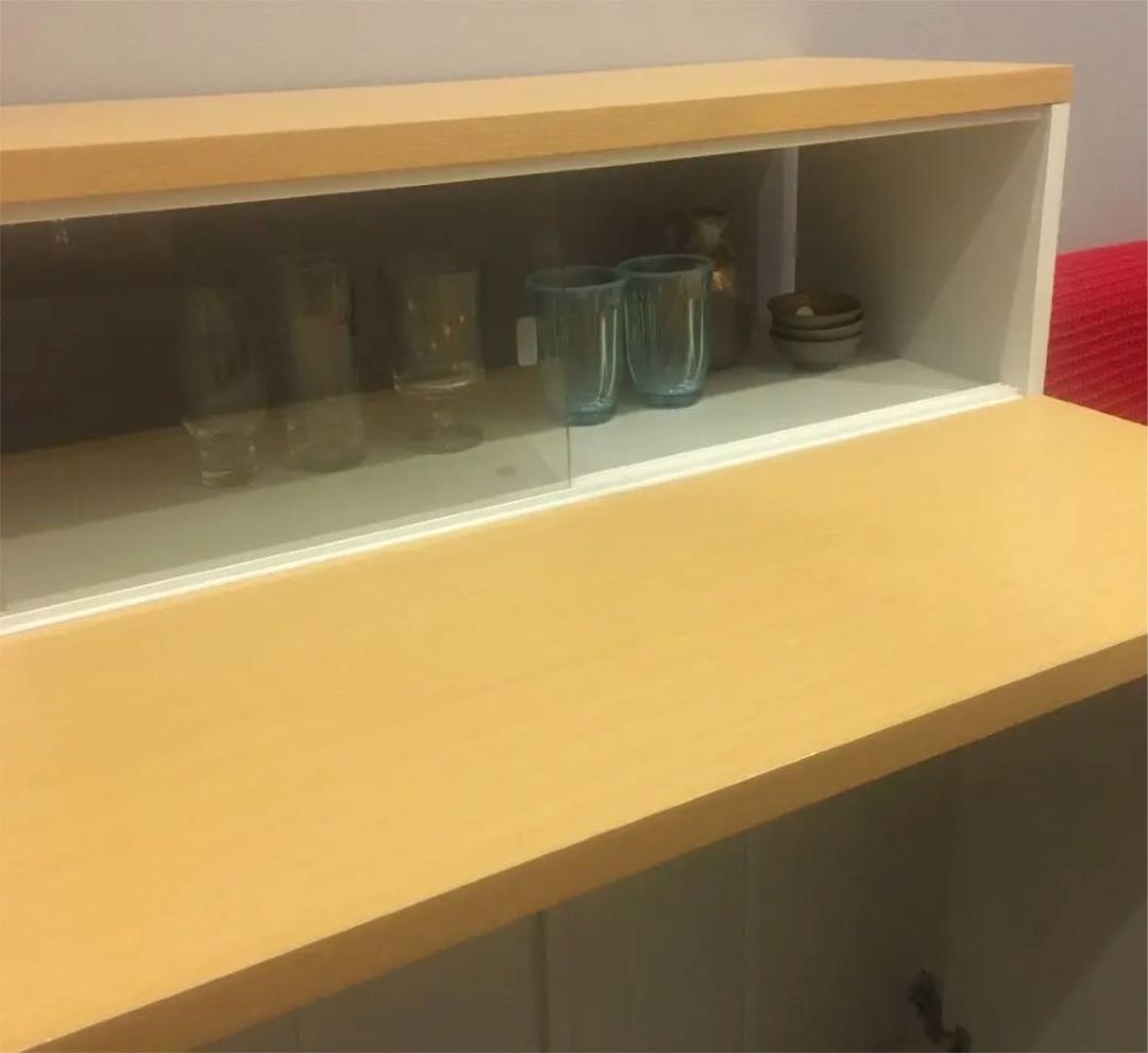 【収納可能】カウンターテーブル　おしゃれ　希少　レトロ　ガラス窓