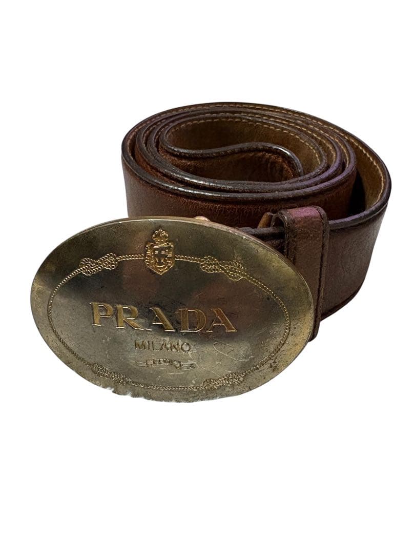 小物 PRADA archive leather belt