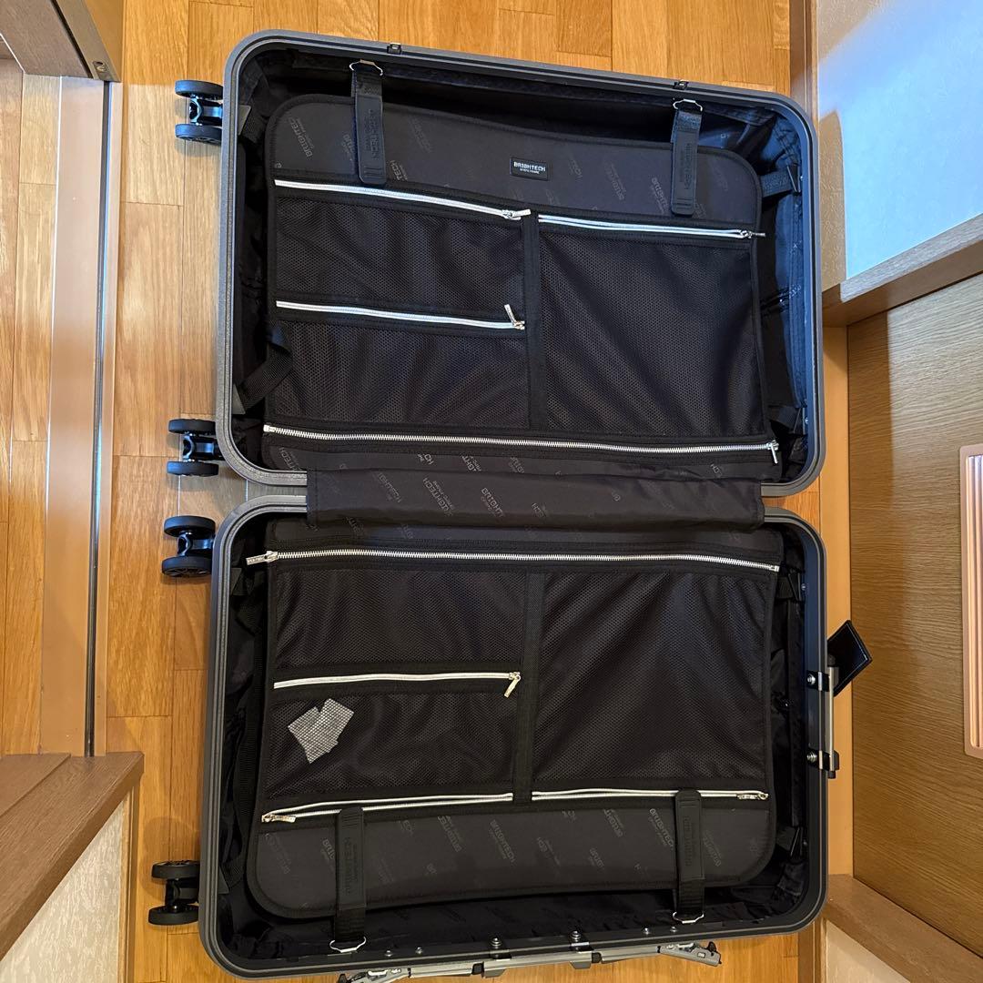 大型　約93L ピンク　波状テクスチャ キャリーケース　スーツケース