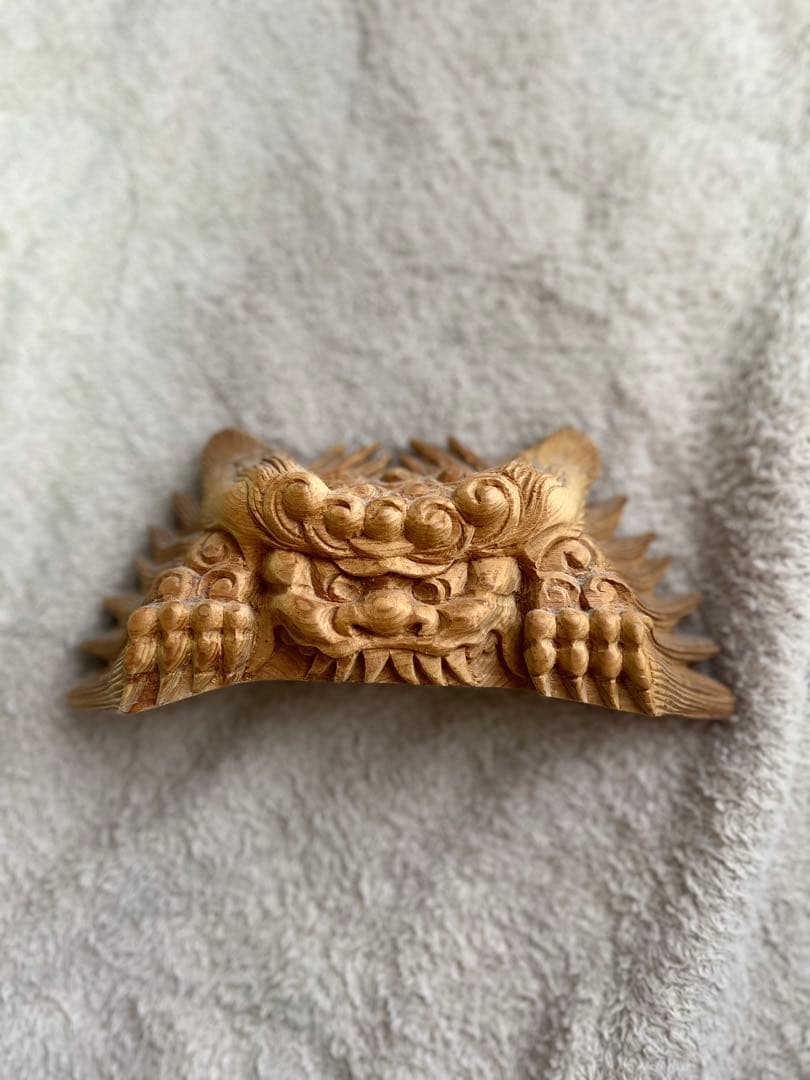 【木彫　獅噛】だんじり　鬼板 獅噛 魔除け　社寺彫刻　宮彫り　山車　悪疫を噛み砕