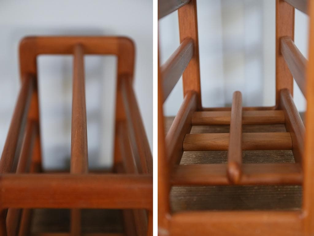 英国アンティーク木製マガジンラック/本立て/雑誌収納/本棚/新聞(91-109