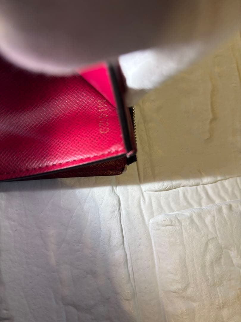 Louis Vuitton 三つ折り財布 ブラウン/レッド⭐️箱・布ケース付き⭐️