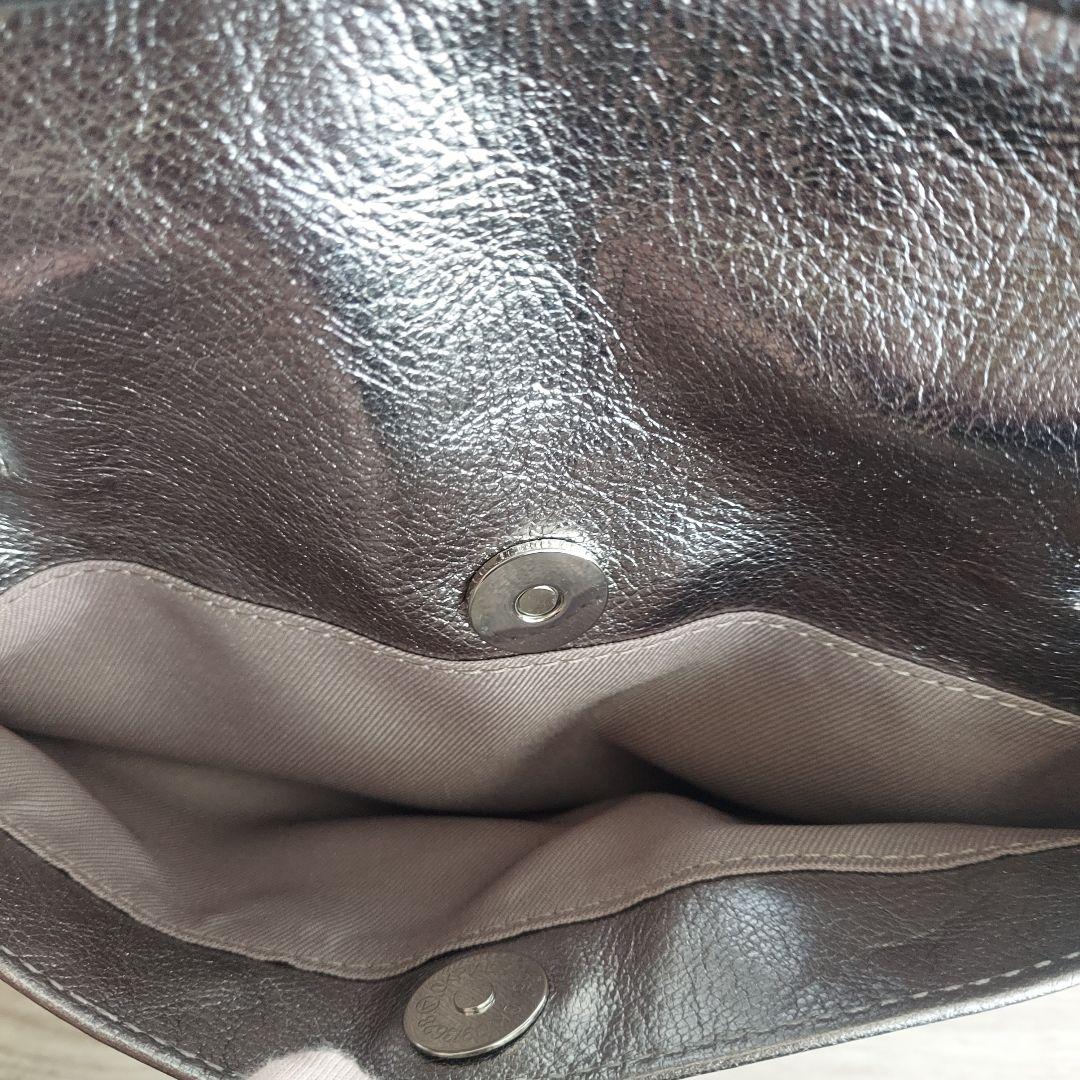 美品✨イアパピヨネ ロング ハンドル ボストン バッグ シルバー