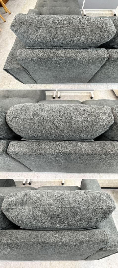 Shunovo　3人掛けソファーベッド　カウチ　収納付き　グレー