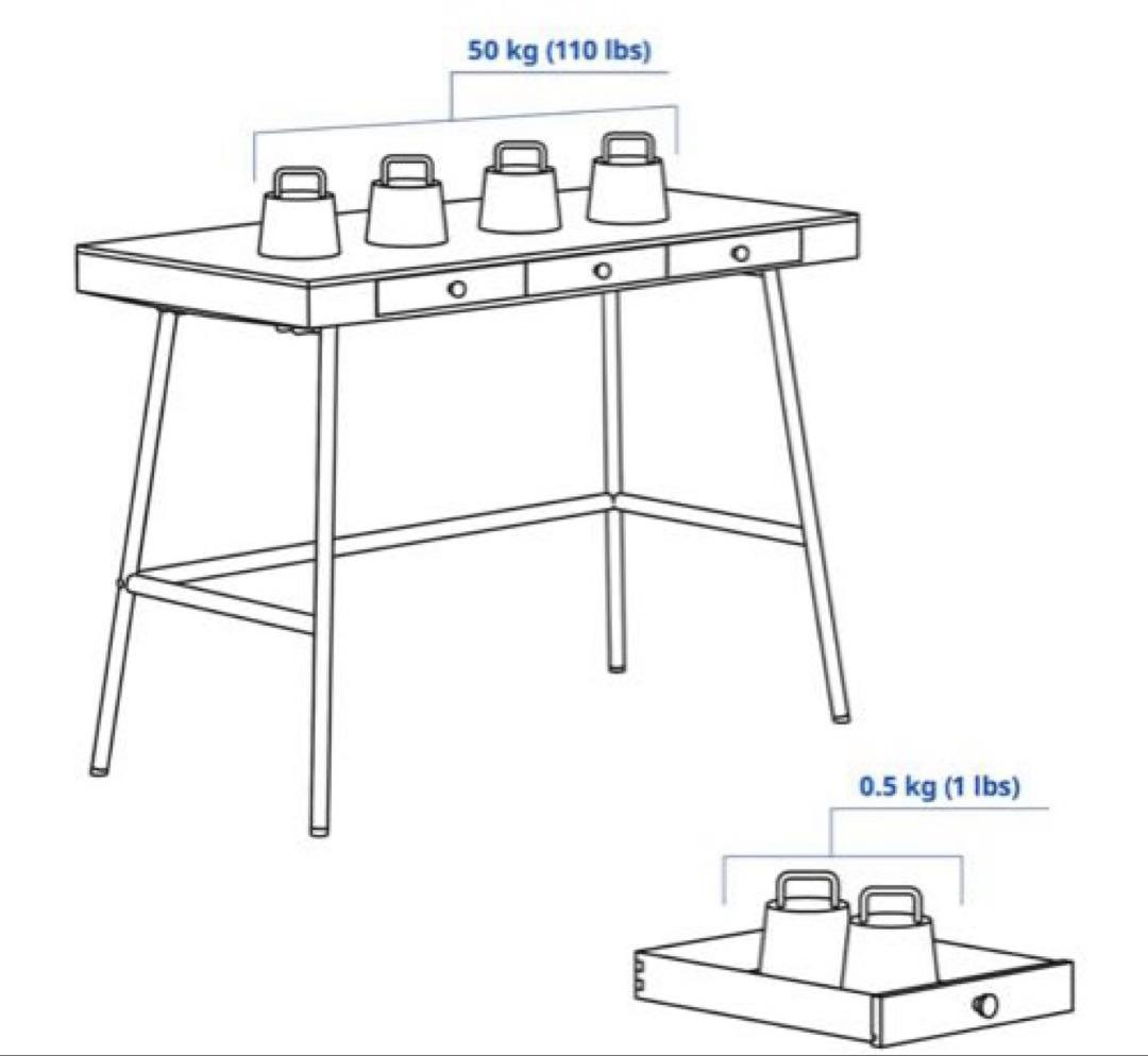 美品⭐︎送料込み完成品イケアIKEAリルオーセン デスク LILLÅSEN 竹素材
