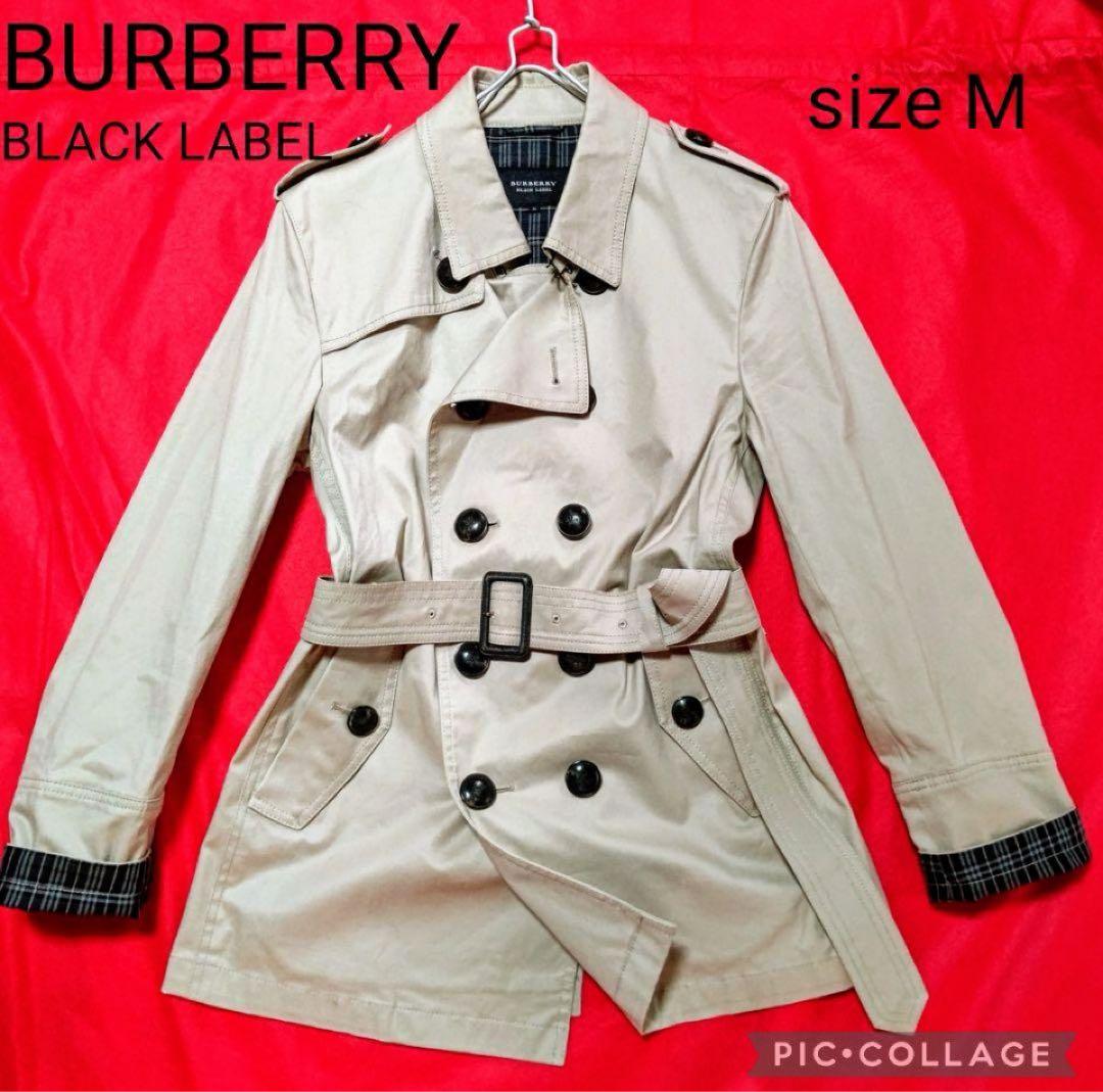 【良品】BURBERRY BLACK LABEL トレンチコート ショート丈