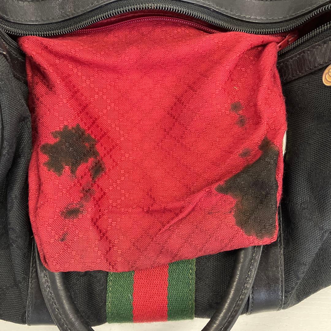 GUCCI　オールドグッチ　ミニボストンバッグ　シェリーライン　3218