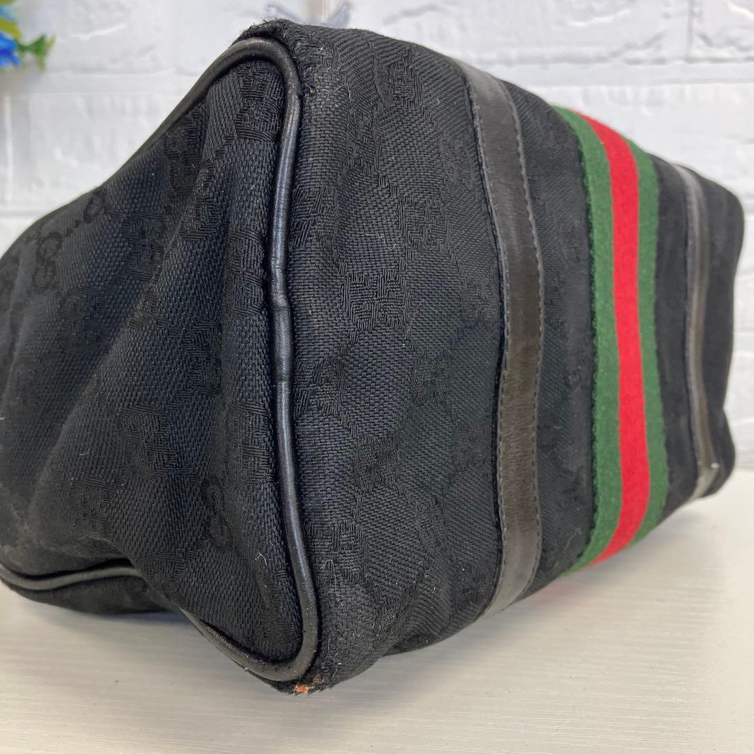 GUCCI　オールドグッチ　ミニボストンバッグ　シェリーライン　3218