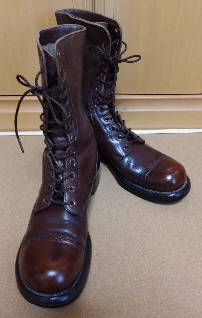 【WW2 米軍実物】空挺部隊ジャンプブーツ コーコラン社製 バーガンディ