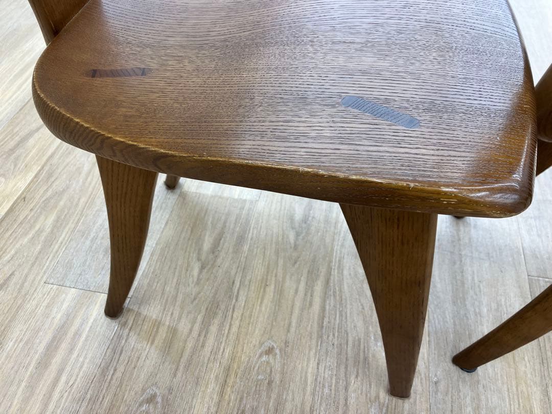 引取のみ埼玉　希少　シラカワ　S-250 飛騨家具　笏　2脚セット　ヴィンテージ