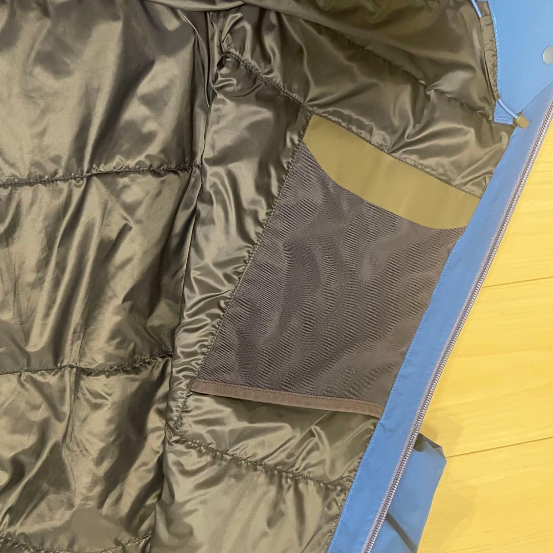 美品 24AW モンベル パウダーステップパーカ ブルー S スノースポーツ