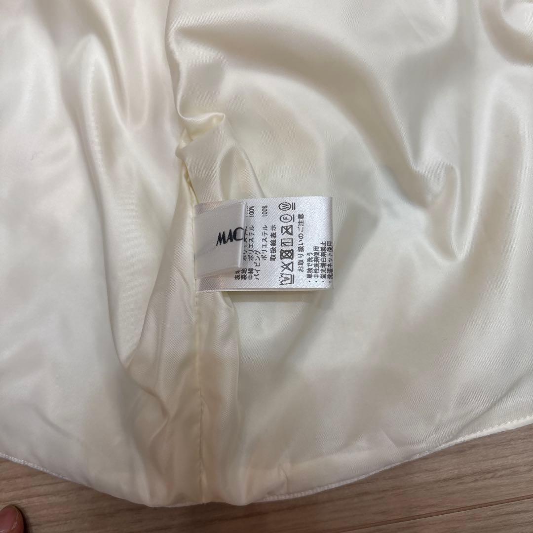 machatt パファーフードスカーフ（アイボリ一）