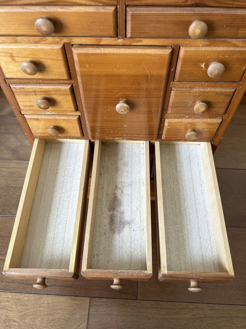 昭和レトロ 木製薬箱 ミニチェスト 箪笥 引き出し収納