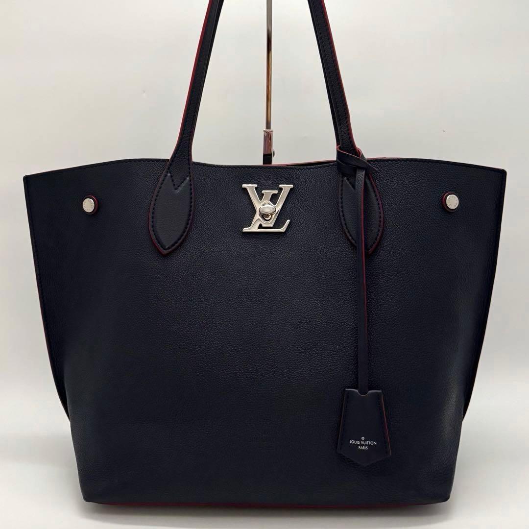 【美品】ルイヴィトン　ロックミー　ゴー　マリーヌルージュ　トートバッグ　ネイビー