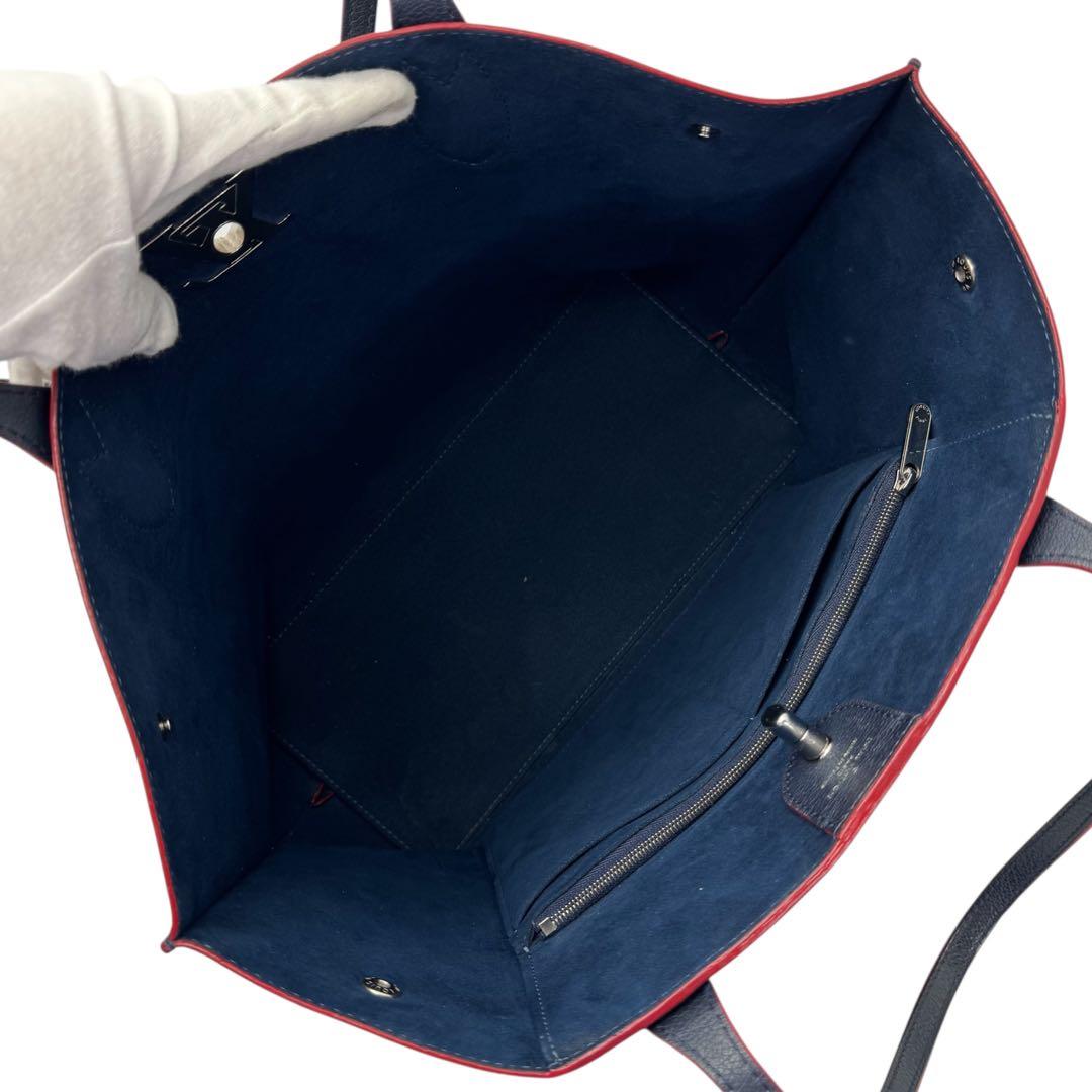 【美品】ルイヴィトン　ロックミー　ゴー　マリーヌルージュ　トートバッグ　ネイビー