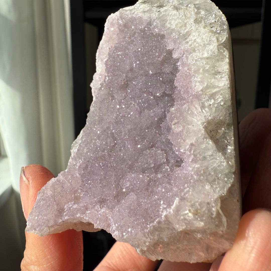 天然石シュガーアメジストの原石　置物NO.010908