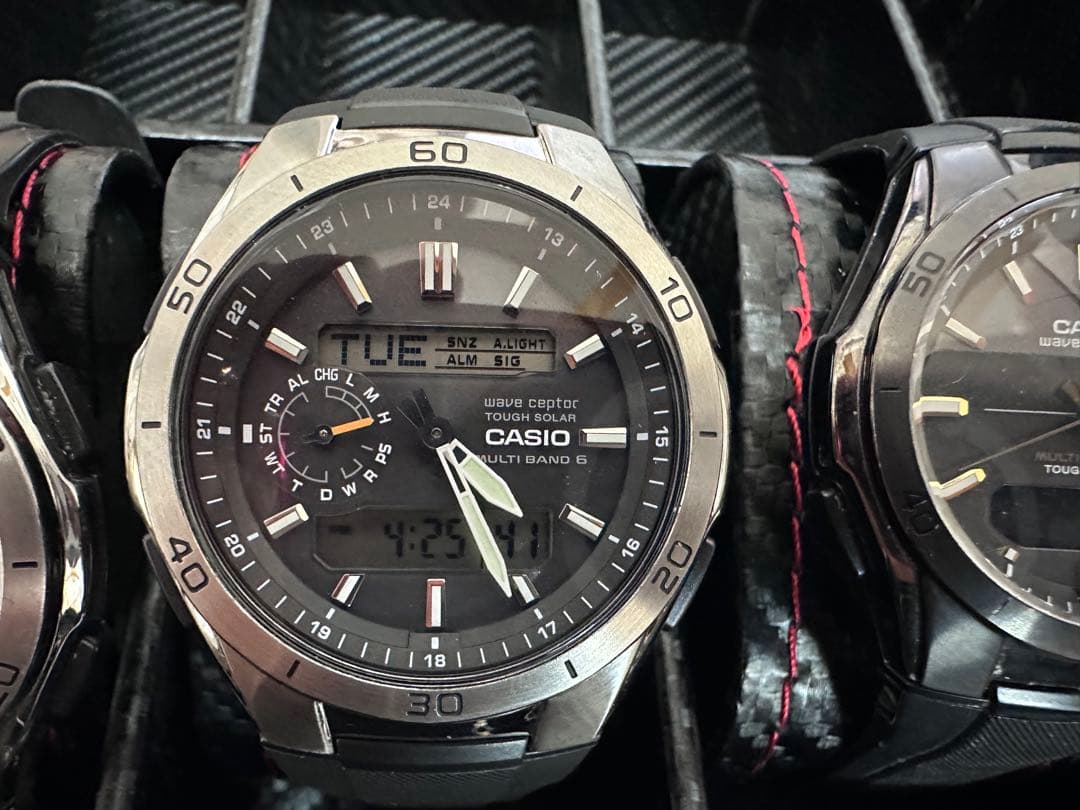 カシオ CASIO 電波ソーラー他時計セット 稼働品 良品 5本 アナデジ