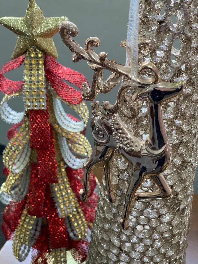 Xmas クリスマス サンタ ツリー トナカイ ミラーボール オーナメント レア