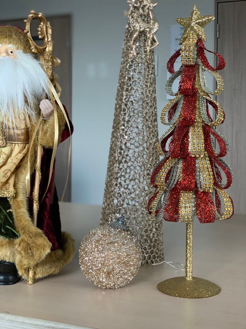 Xmas クリスマス サンタ ツリー トナカイ ミラーボール オーナメント レア