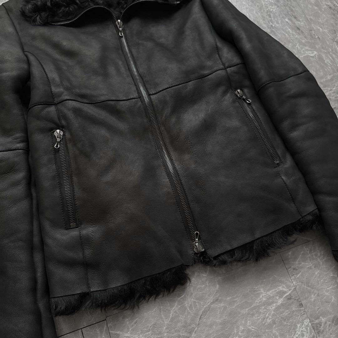 ジャケット・アウター archive shellac mouton leather jacket
