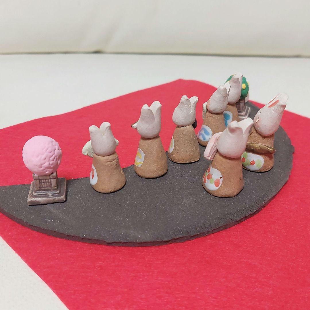 ◆濱田ひろこさん作 うさぎ 雛人形 陶器 創作陶房ひろこ