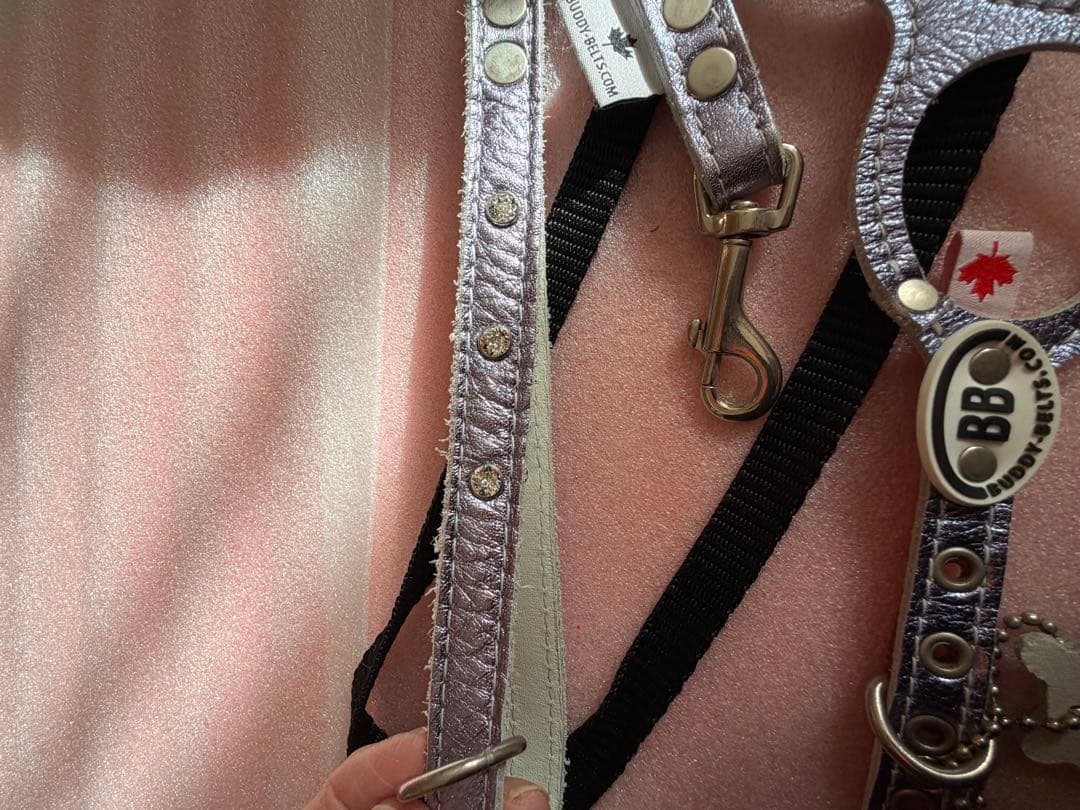 バディベルト　ラベンダーメタリック レザー ハーネス