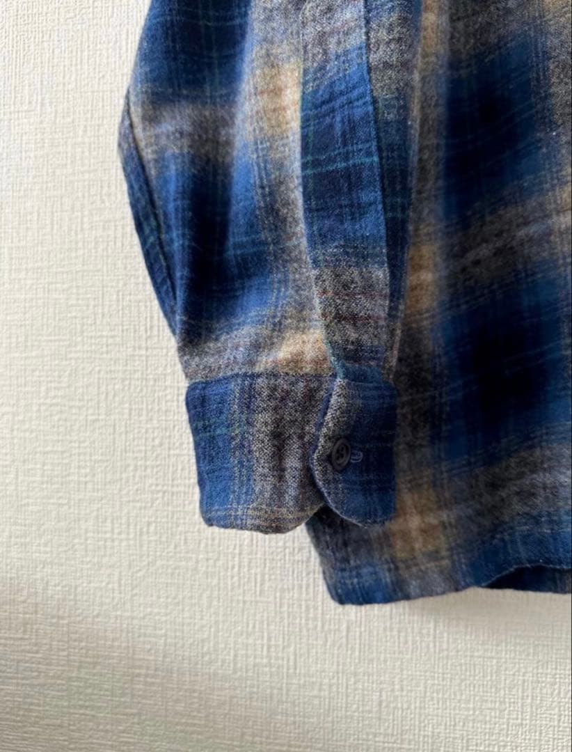【超スペシャル 】90s ペンドルトン オンブレ チェック シャツ XL ブルー