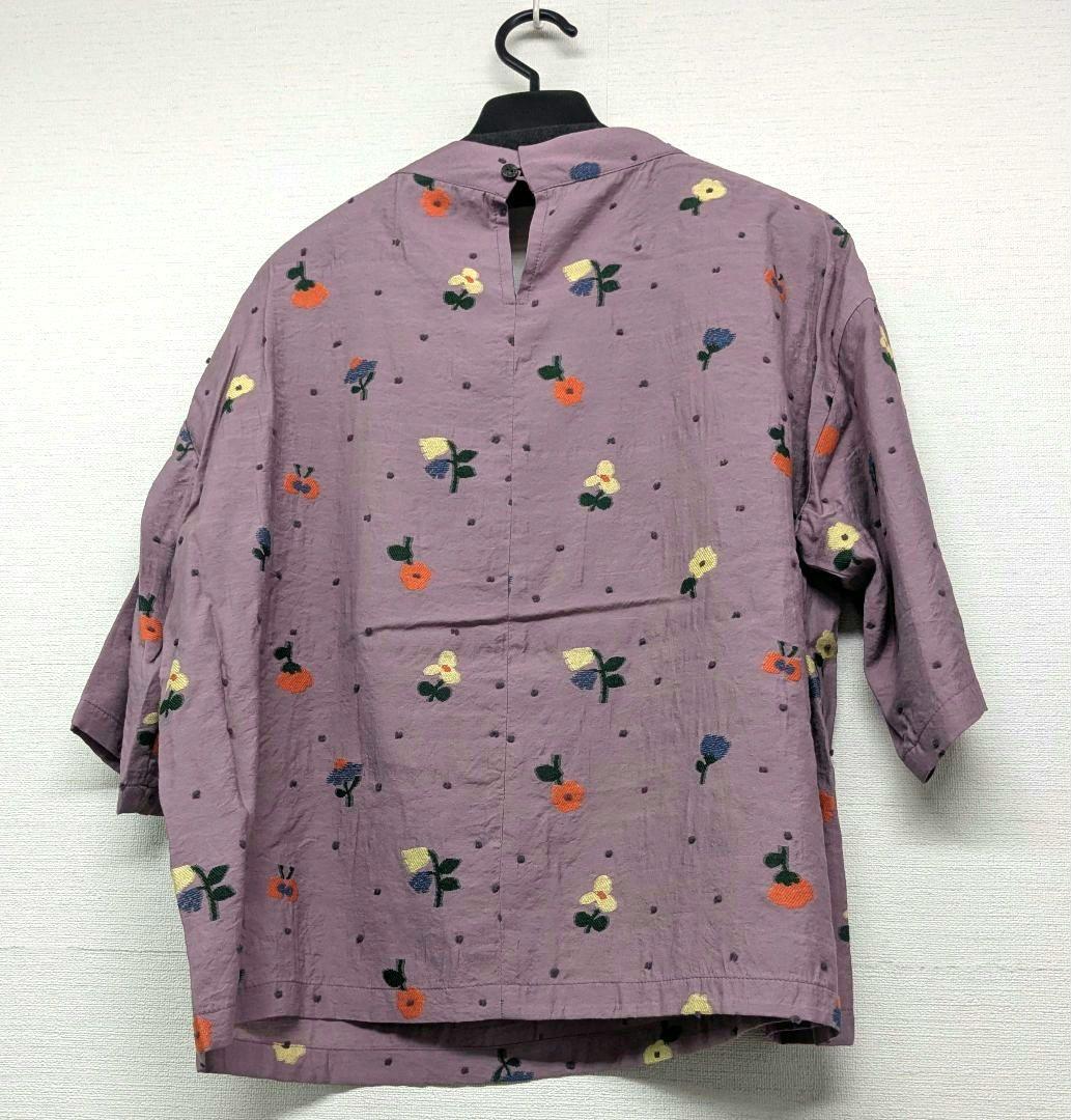 ☆新品☆ Ｍ.＆KYOKO コットン混フラワー刺繍風柄 ブルオーバー