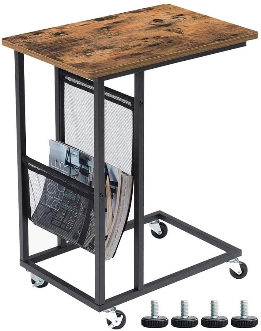 収納バッグ サイドテーブル コの字型デザイン キャスター付き