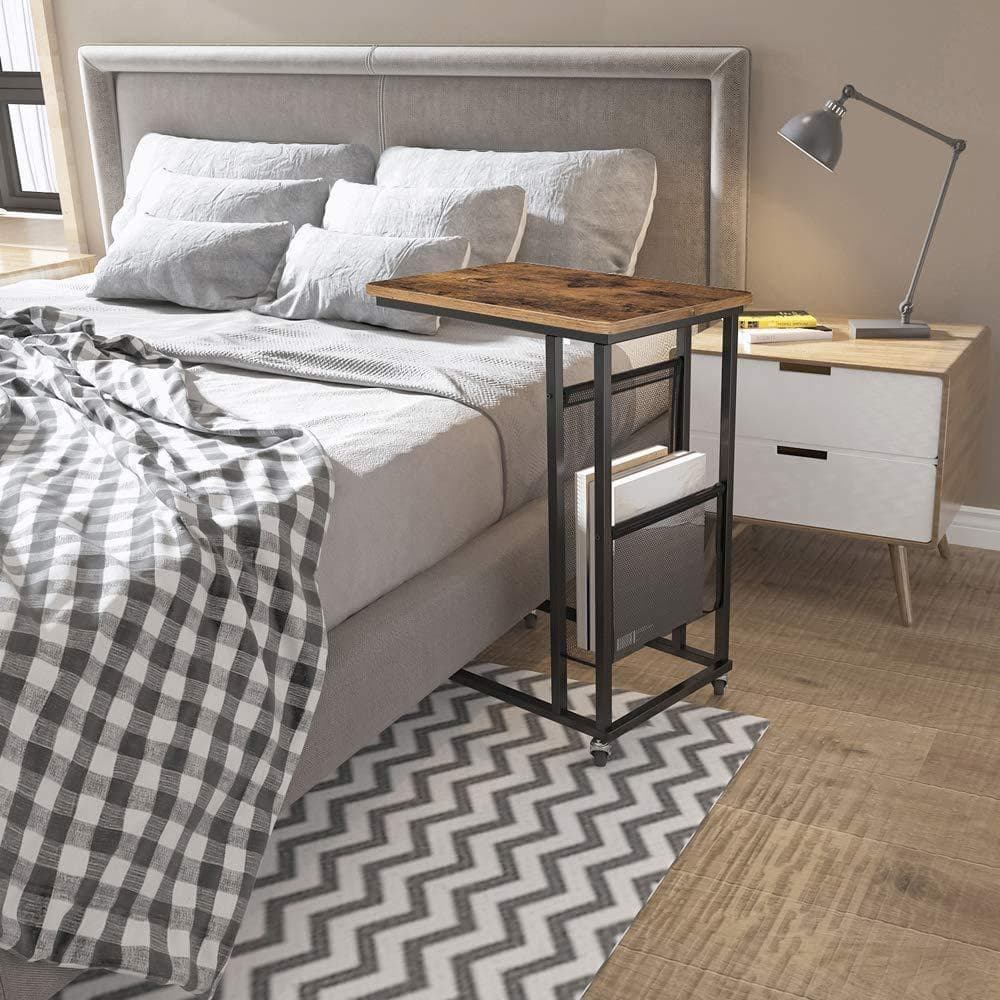 収納バッグ サイドテーブル コの字型デザイン キャスター付き