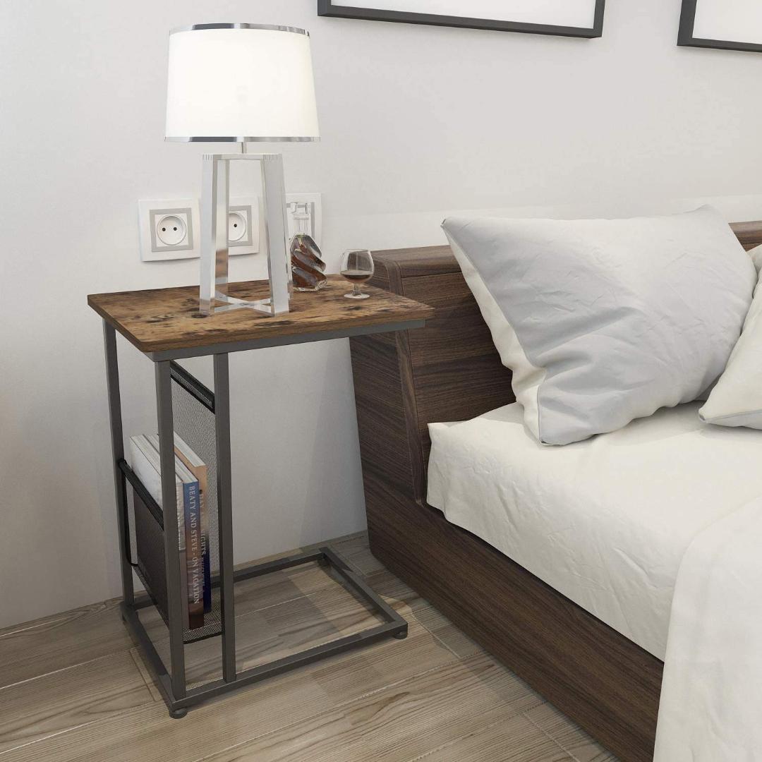 収納バッグ サイドテーブル コの字型デザイン キャスター付き